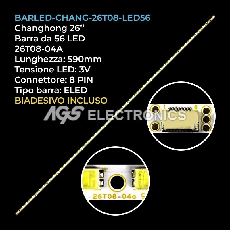 kit 1 barre LED retroilluminazione per Changhong 26 pollici modello LED26860IX