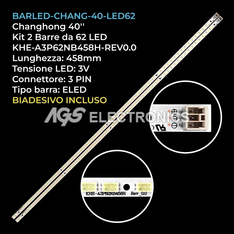 kit 2 barre LED retroilluminazione per Sharp 40 pollici modello LC40LE511E