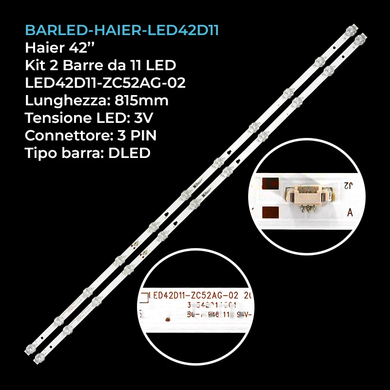 kit 2 barre LED retroilluminazione per Zephir 42 pollici modello TAG429000