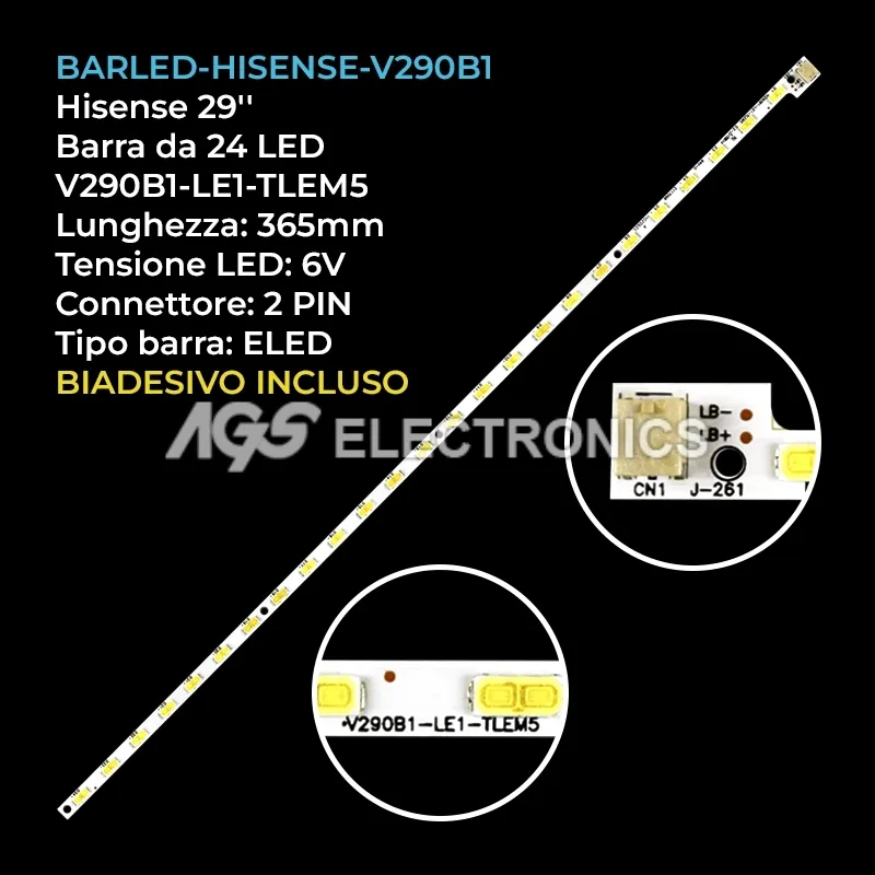kit 1 barre LED retroilluminazione per LG 29 pollici modello LED29K200