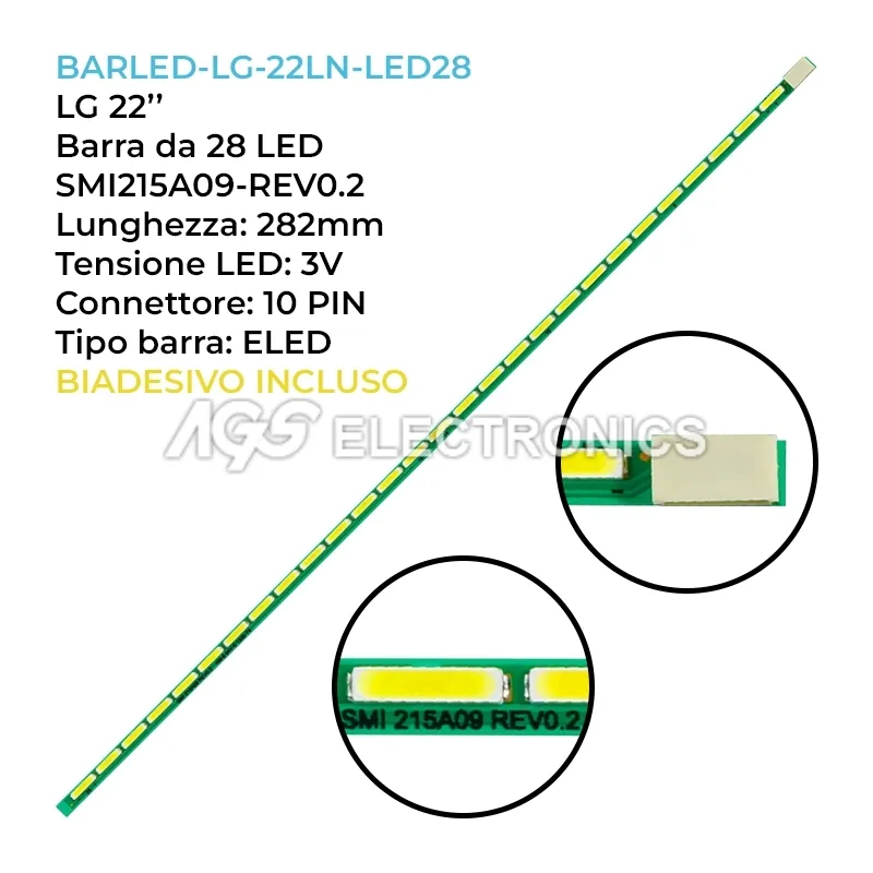 kit 1 barre LED retroilluminazione per LG 22 pollici pannello LM215WF3