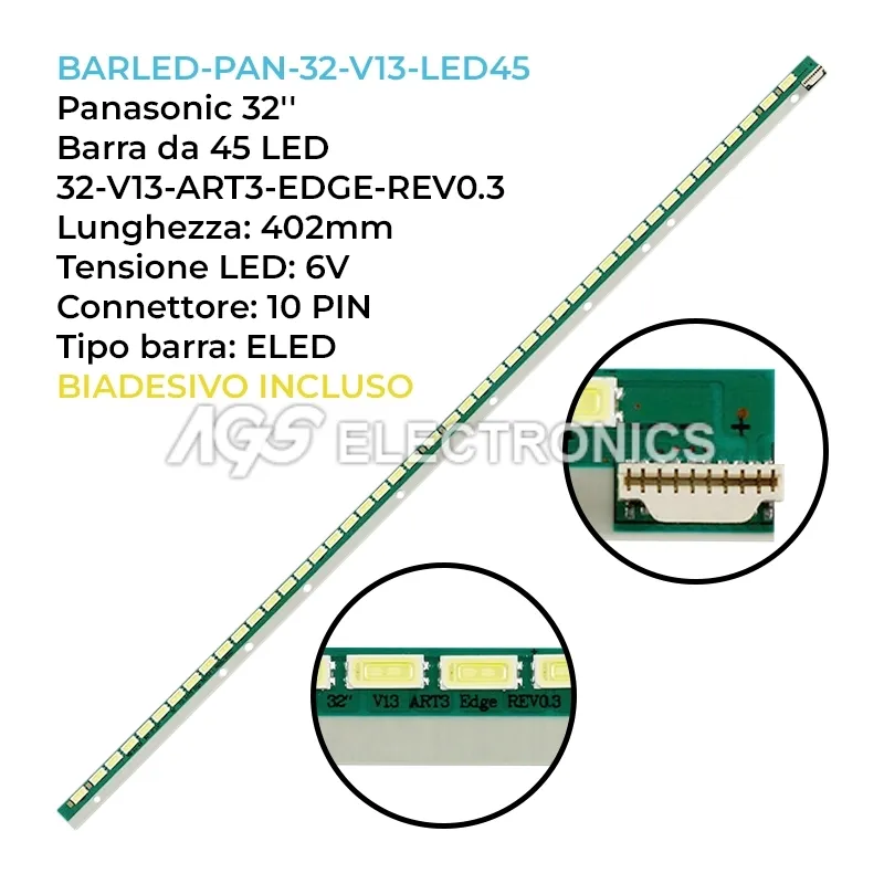 kit 1 barre LED retroilluminazione per LG 32 pollici pannello LC320EUEFFF2