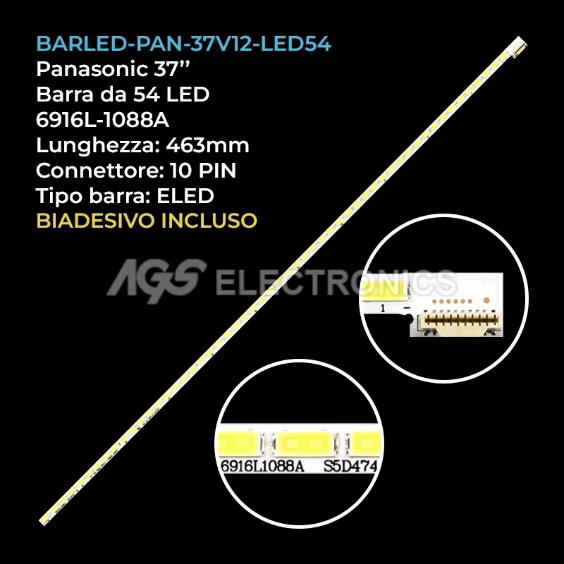 kit 1 barre LED retroilluminazione per LG 37 pollici pannello LC370EUESEM1