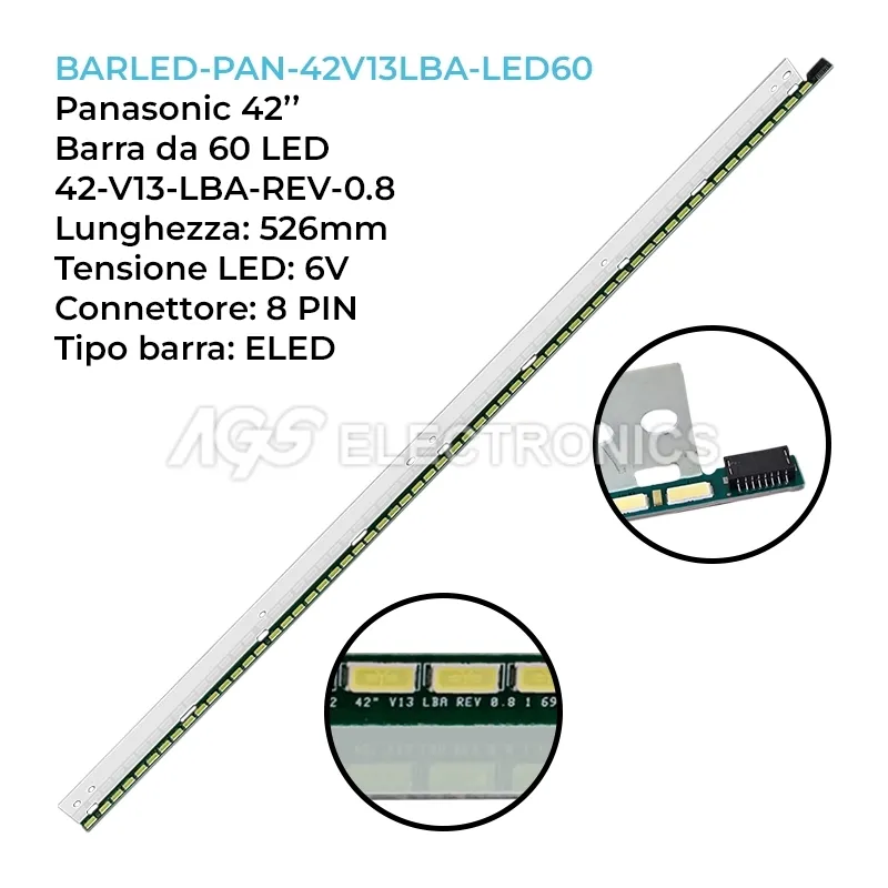 kit 1 barre LED retroilluminazione per LG 42 pollici pannello LC420EUDFFF1