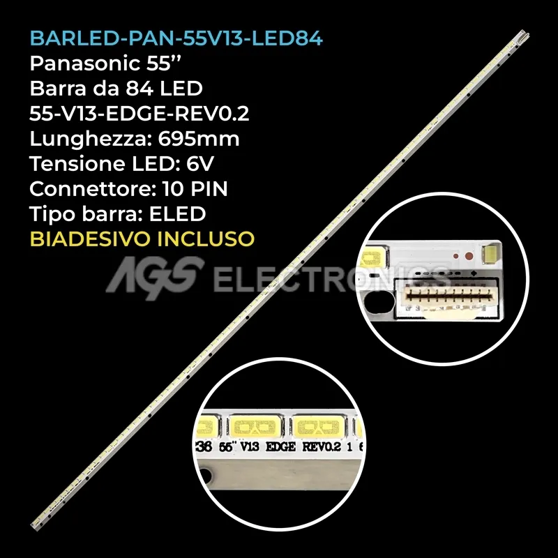kit 1 barre LED retroilluminazione per LG 55 pollici modello 55LA643V