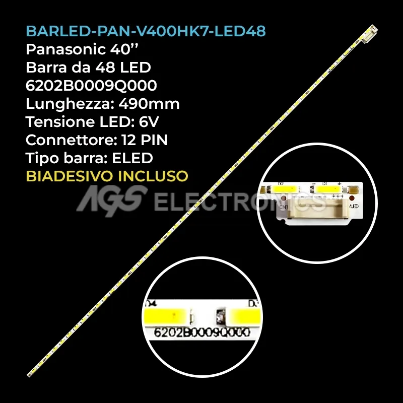 kit 1 barre LED retroilluminazione per Panasonic 40 pollici modello TX40DSN638