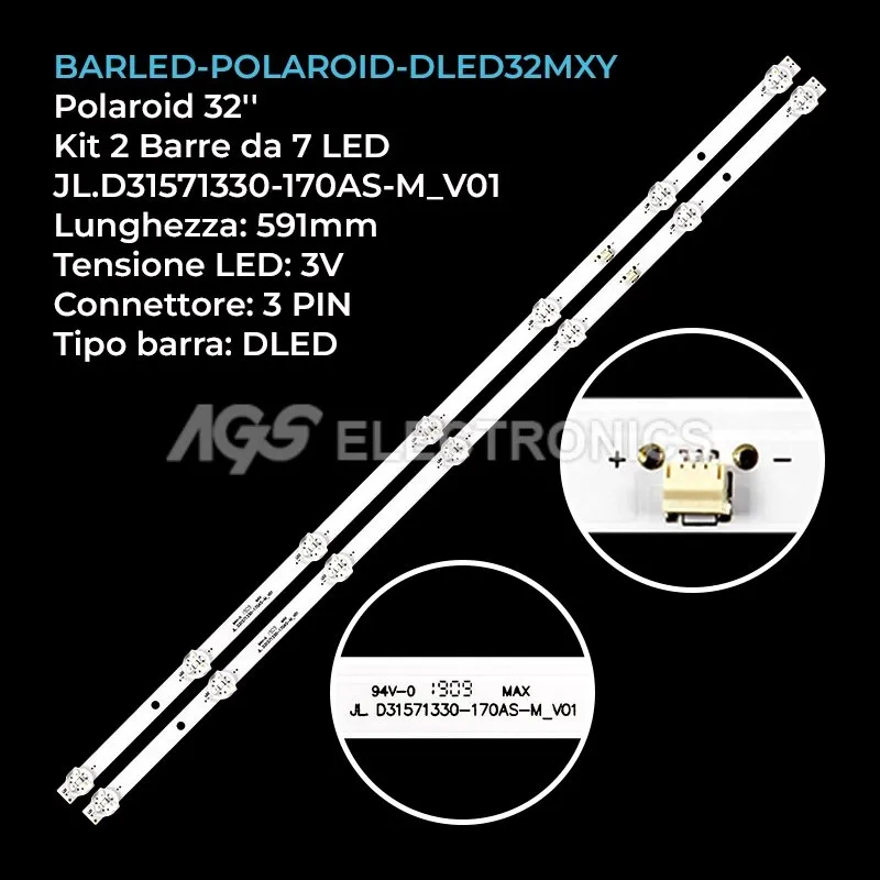 kit 2 barre LED retroilluminazione per LG 32 pollici pannello LC320DXJSFE1