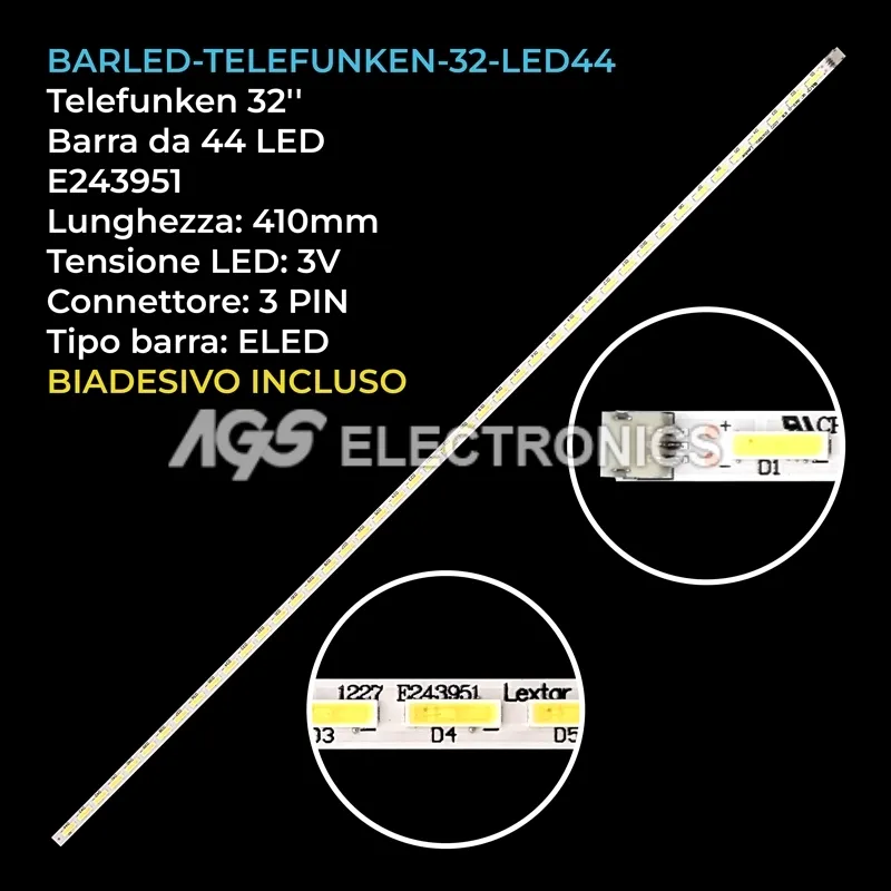kit 1 barre LED retroilluminazione per TCL 32 pollici modello LE32A3740