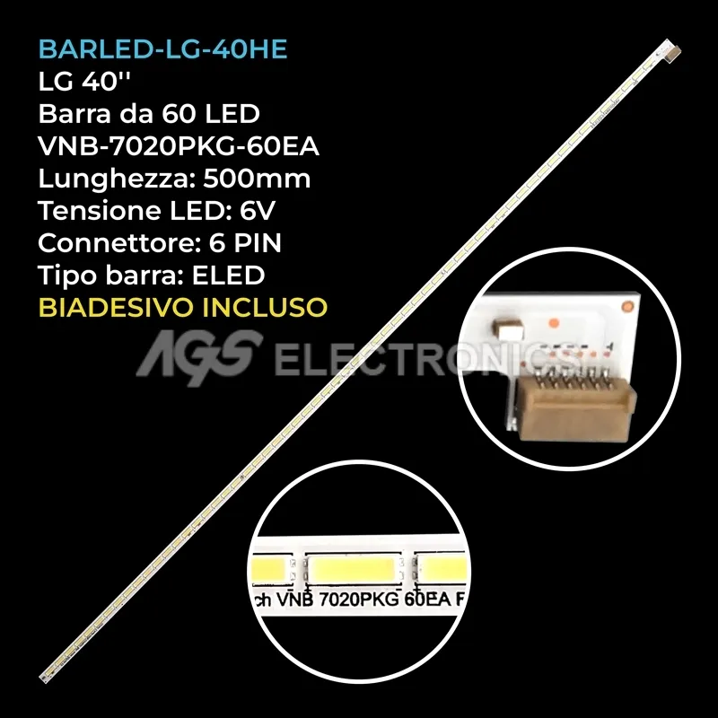kit 1 barre LED retroilluminazione per Hitachi 40 pollici modello 40HB1C06