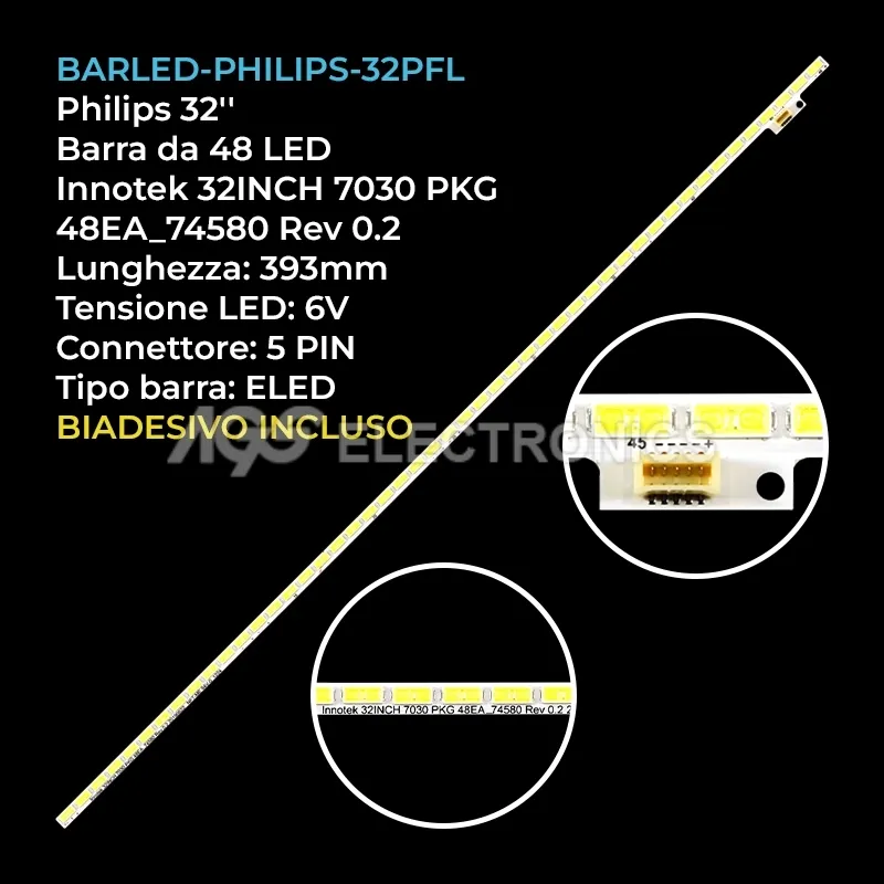 kit 1 barre LED retroilluminazione per Panasonic 32 pollici modello TL32EM5B