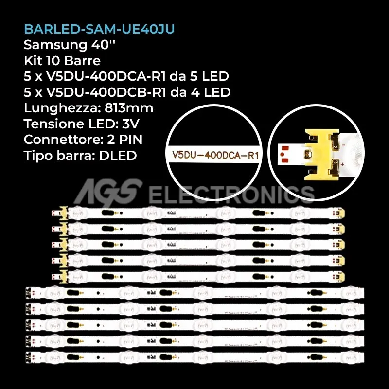 kit 10 barre LED retroilluminazione per Samsung 40 pollici pannello C