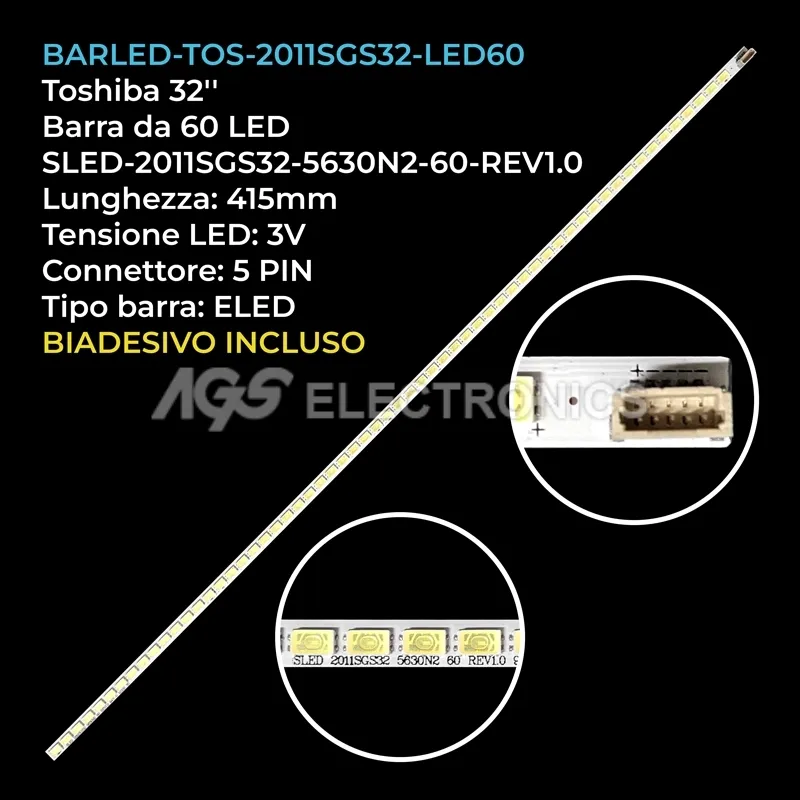 kit 1 barre LED retroilluminazione per Samsung 32 pollici pannello LTA320AN12